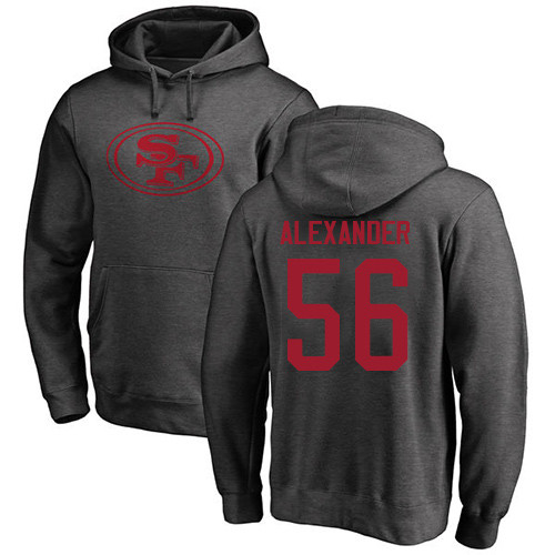 Men San Francisco 49ers Ash Kwon Alexander One Color 56 Pullover NFL Hoodie Sweatshirts